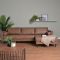Casa Roma Right Hand Fabric Chaise Sofa, Saddle