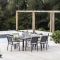Bramblecrest Zurich Garden Dining Set with Parasol & Base, 6 Seater