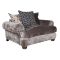 Casa Tetbury Pillow Back Fabric Snuggler Armchair, Grey