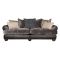 Casa Tetbury 4 Seater Pillow Back Leather Sofa, Grey