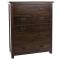 Casa Brett 5 Drawer Chest, Walnut