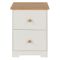 Casa Chandler 2 Drawer Petite Bedside Cabinet, White