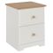 Casa Chandler 2 Drawer Petite Bedside Cabinet, White