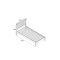 Casa Connor Bed Frame, Single, White
