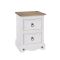 Casa Connor 2 Drawer Petite Bedside Cabinet, White