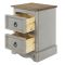 Casa Connor 2 Drawer Petite Bedside Cabinet, Grey