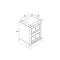 Casa Connor 2 Drawer Petite Bedside Cabinet, Grey