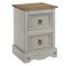 Casa Connor 2 Drawer Petite Bedside Cabinet, Grey
