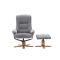 Casa Sinatra Swivel Manual Recliner Chair & Footstool , Lake Blue