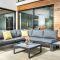 Hartman Vienna Square Garden Corner Set with Lounger, Grey
