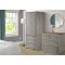 Casa Connor 2 Door 3 Drawer Wardrobe, Grey