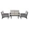 Bramblecrest Portofino Garden Sofa, Chair & Coffee Table Set