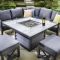 Hartman Sorrento Garden Corner Firepit Set, Grey