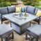 Hartman Sorrento Garden Corner Firepit Set, Grey