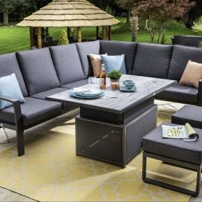 Hartman Vienna Garden Reclining Corner Set, Grey