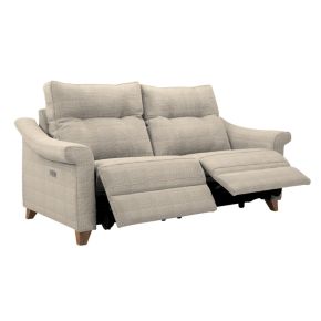 G Plan Riley 3 Seater Fabric Power Recliner Sofa, Sahara Sand