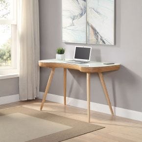 Jual San Francisco Curve Office Desk With Drawers, Oak