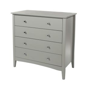 Casa Carla 4 Drawer Chest, Light Grey