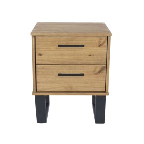 Casa Taylor 2 Drawer Bedside Cabinet, Pine