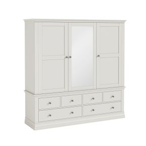 Casa Anna Triple Wardrobe, Cotton White