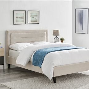 Casa Hibiscus Bed Frame, Small Double, Biscuit