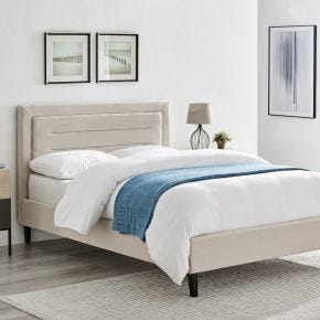 Casa Hibiscus Bed Frame, Double, Biscuit