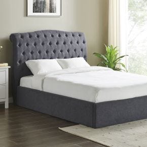 Casa Gerbera Storage Bed Frame, Double, Dark Grey