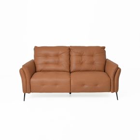 Italia Living Bolzano Leather Loveseat Chair, Tan