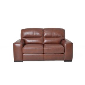 Italia Living Selva Leather Loveseat, Brown