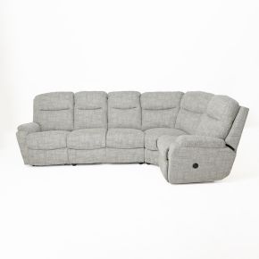 Worcester Power Recliner Fabric Corner Sofa, Northwood Celadon