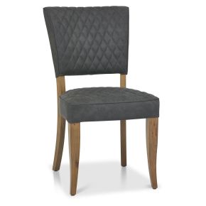 Casa Ashfield Upholstered Dining Chair, Dark Grey