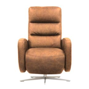 Parker Knoll Daytona Power Recliner Swivel Leather Armchair, Oxford Cedar