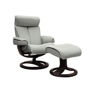 G Plan Bergen Manual Recliner Fabric Chair & Stool, Stingray Charcoal