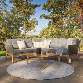 Pacific Lifestyle Larissa Garden Corner Set, Light Grey