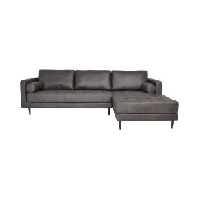 Casa Roma Right Hand Fabric Chaise Sofa, Slate