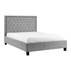 Casa Iris Bed Frame, Double, Light Grey