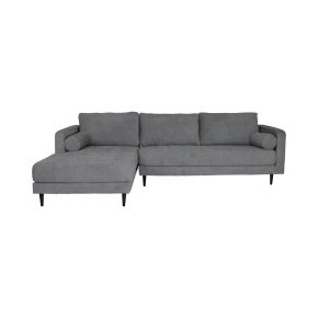 Casa Roma Right Hand Fabric Chaise Sofa, Grey
