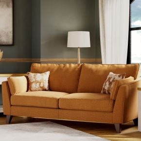 Casa Viscount 3 Seater Fabric Sofa, Nantes Burnt Oaker