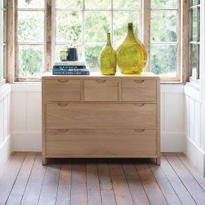 Ercol Bosco 5 Drawer Wide Chest of Drawers