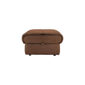 G Plan Mistral Leather Storage Footstool, Dallas Tan