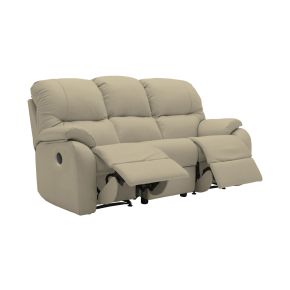 G Plan Mistral 3 Seater Double Power Recliner Leather Sofa, Capri Stone