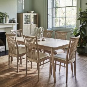 Ercol Teramo Medium Extending Dining Table & 6 Dining Chairs Set