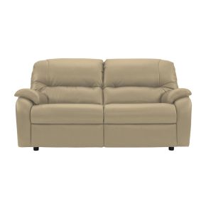 G Plan Mistral 3 Seater Leather Sofa, Capri Putty