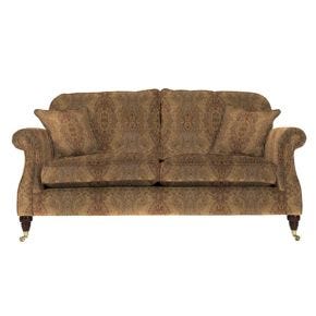 Parker Knoll Westbury Large 2 Seater Fabric Sofa, Baslow Medallion Gold