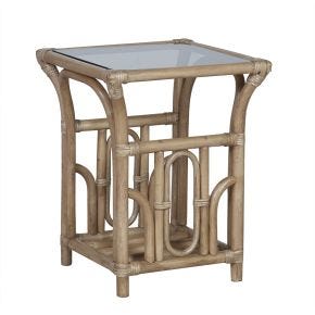 Casa Lana Cane Side Table, Java Wash