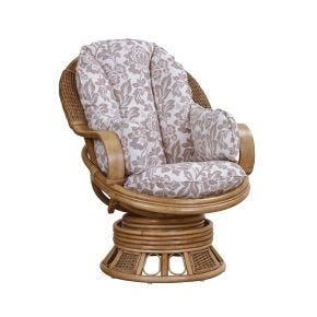 Casa Bari Cane Swivel Glider Chair