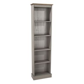 Casa Connor Tall Narrow Bookcase, Grey 