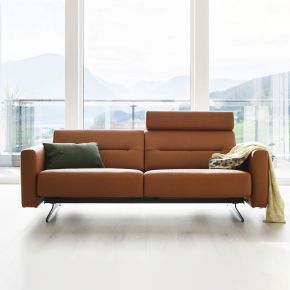 Stressless Stella 2 Seater Leather Sofa With Headrest