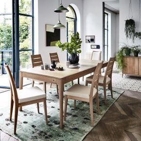 Ercol Romana Small Extending Table & 4 Chairs Dining Set