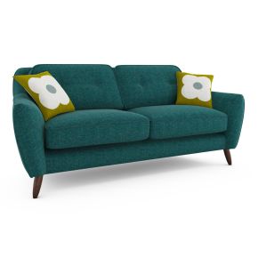Orla Kiely Laurel Large Fabric Sofa, Eske Teal